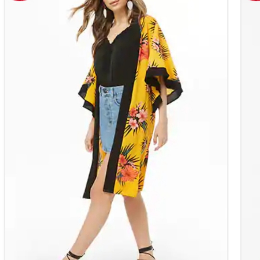 Tropical Kimono /Swim Cover /Shawl
